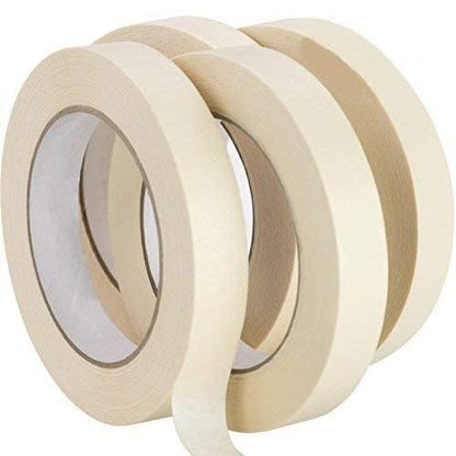 3/4 in Pro-Grade Masking Tape. 60 Yard Roll 4 Pack = 240 Yards of Multi-Use, Easy Tear Removable Tape. Great for Labeling, Painting, Packing and More. Adhesive Leaves No Residue! (720 Foot)