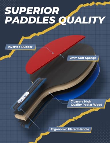 Ping Pong Paddles Set of 4 (12 Count)