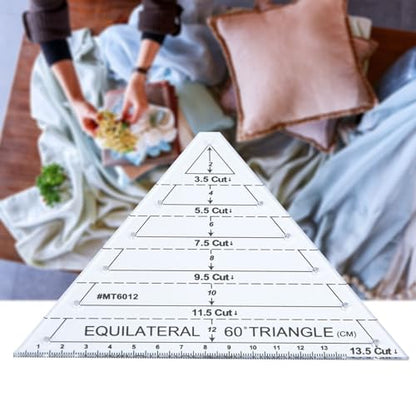 60 Degree Triangle Ruler for Quilting Grids Quilting Rulers