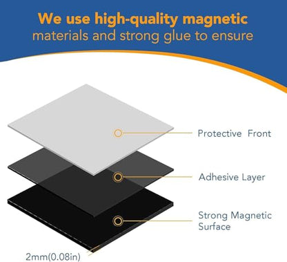 Magnets with Adhesive Backing 110Pcs Squares 20x20x2mm