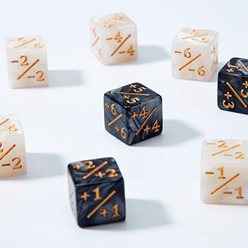 24 Pcs Pieces D6 Dice Counters with 2 Bag