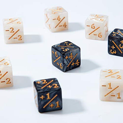 24 Pcs Pieces D6 Dice Counters with 2 Bag