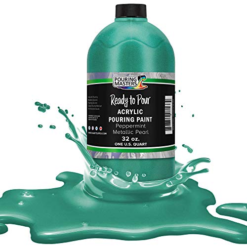 Pouring Masters Peppermint Metallic Pearl Ready to Pour Acrylic Pouring Paint (32 Fl Oz)