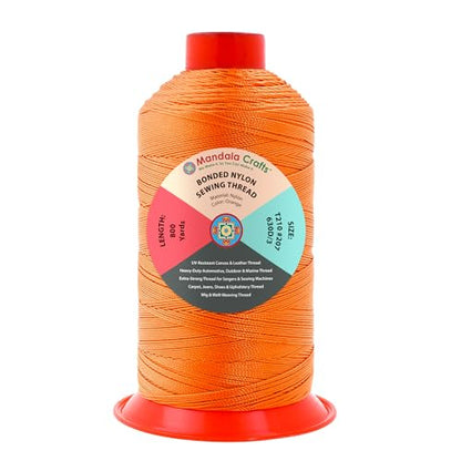 Size 207 630D T210 Orange Bonded Nylon Thread