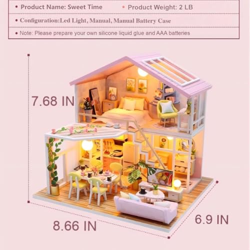 DIY Miniature House Kit for Adults