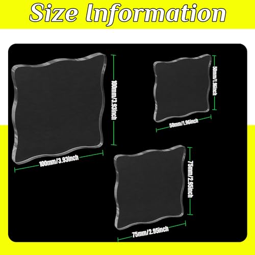 3 Piece Clear Acrylic Stamp Blocks (3 Count)