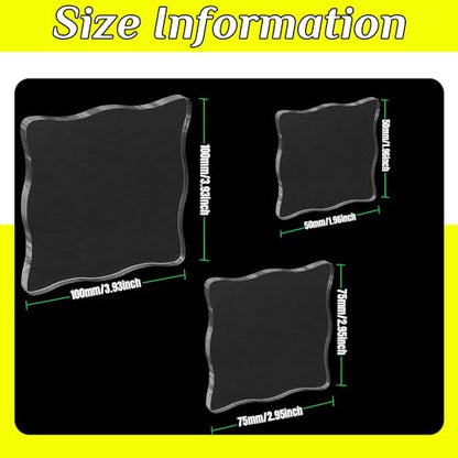 3 Piece Clear Acrylic Stamp Blocks (3 Count)