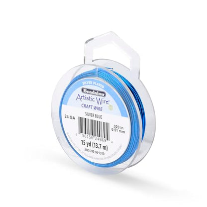 24 Gauge Silver Plated Tarnish Resistant Colored Copper Craft Wire