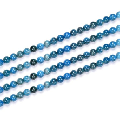 90pcs Adabele Natural Blue Apatite Gemstone 8mm Round Beads (88 Count)