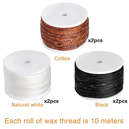 6 Pack Waxed Thread Leather Sewing Thread Stitching Tool (6 Count)