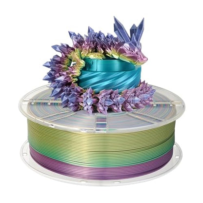 4KG lot PLA Filament Rainbow Pla Silk Or Matte Rainbow Color Change 1.75mm 3D Printing Material for 3D Printers 3D Pens