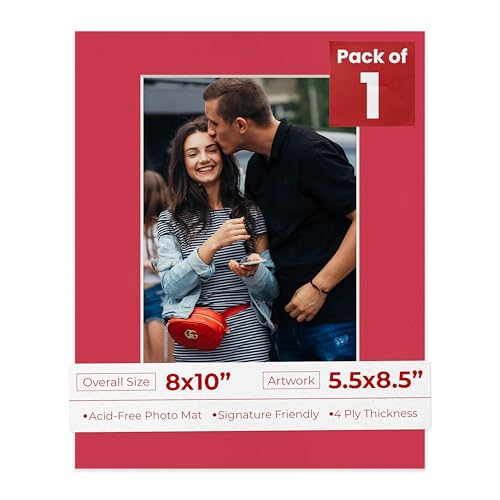 8x10 Mat Bevel Cut for 5.5x8.5 Photos