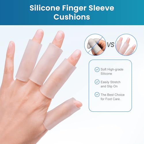 10 PCS Gel Finger Sleeve Protectors (10 Count)
