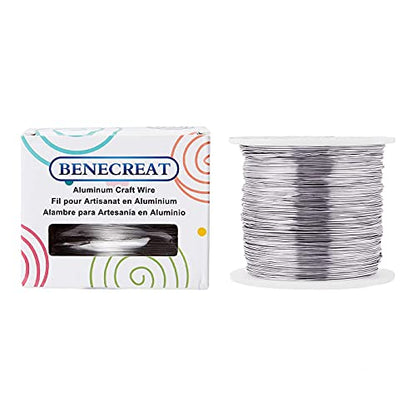 22 Gauge Silver Aluminum Wire 850FT Decor Jewelry Craft Wire Beading Floral Aluminum Craft Wire for Gem Wrapping (850 Foot)