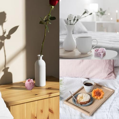 9 PCS Flower Candle Molds Rose Tulip Silicone Candle Mold Flower Shapes (9 Count)
