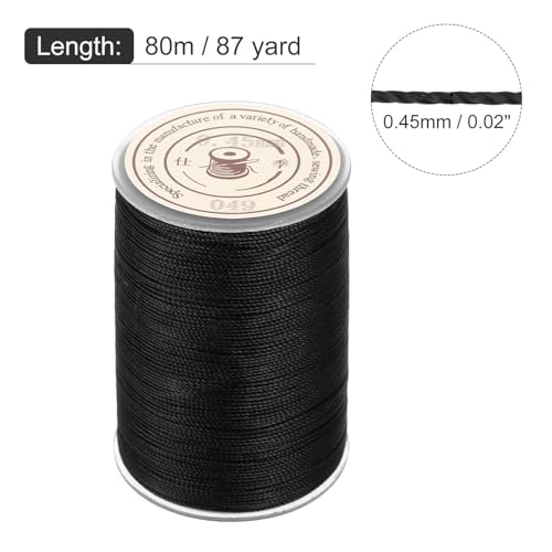 Waxed Cord 0.45mm Waxed Thread 87 Yard Wax String Leather Cord for Bracelet Making