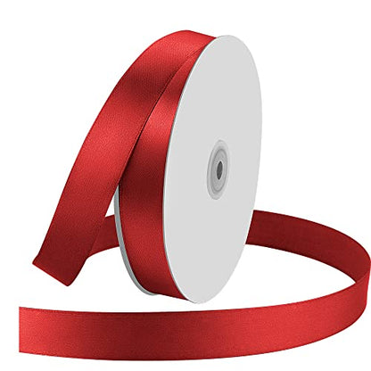 1" x 100 Yards Red Satin Ribbon Crafts Gift Wrapping (300 Foot)