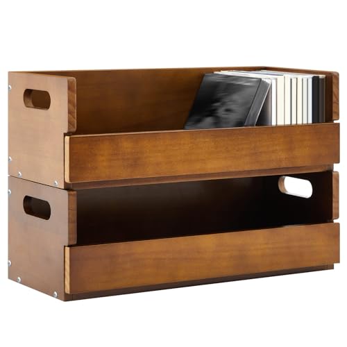 2 Set Wooden CD Storage Box (2 Count)
