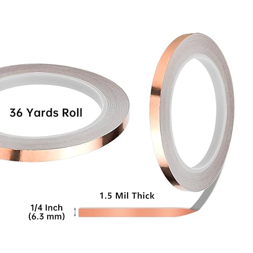 1 4 Inch Silver Backed Copper Foil for Stained Glass (2 Count)
