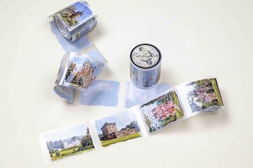 Scotland Landscapes Transparent Vintage Washi Tape 5x5 cm