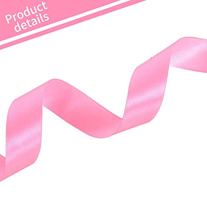 1 Inch x 100yds Dark Pink Satin Ribbon for Crafts