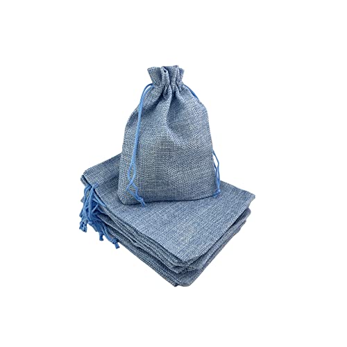 Pack of 25 Burlap Gift Bags with Drawstring Linen Jewelry Pouches Wedding Hessian Jute Bags for Birthday and Treat Pouches Party Wedding Favors Gift