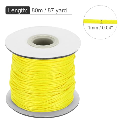 Waxed Cord 1mm Waxed Thread 87 Yard Wax String Leather Cord for Bracelet Making