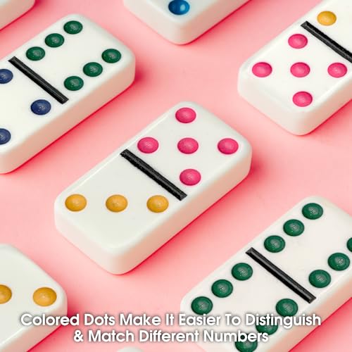 2322 Double 6 Jumbo Dominoes with Color Dot