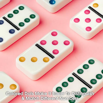 2322 Double 6 Jumbo Dominoes with Color Dot