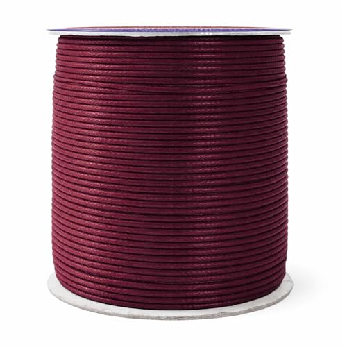 1.5mm Maroon Waxed Cord (327 Foot)
