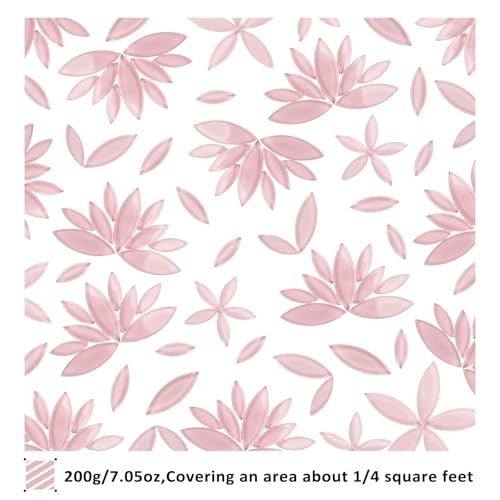 Pink Leaf Mosaic Tiles for Crafts Bulk