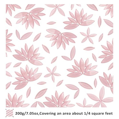 Pink Leaf Mosaic Tiles for Crafts Bulk