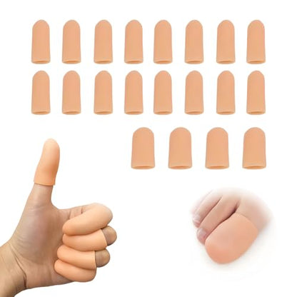 20PCS Silicone Finger Sleeve Thumb Guard (20 Count)