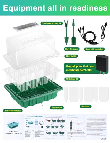 Seed Starter Tray Medium Size 4 Packs (4 Count)