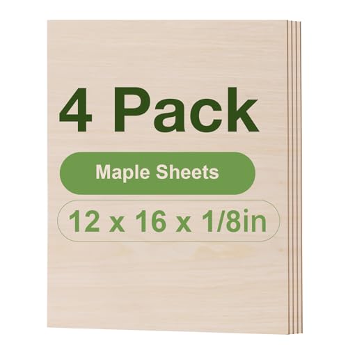 4 Pack Maple Plywood Sheets (4 Count)