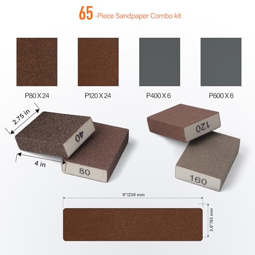 65pcs Wet & Dry Sandpaper