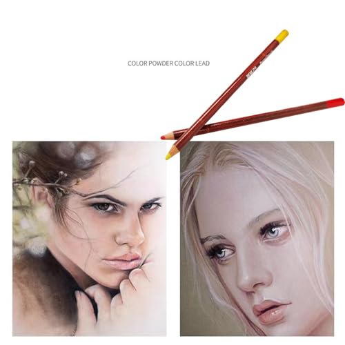 12 Non toxic Professional Soft Pastel Pencils Drawing Sketches Colored Pencils For Drawing School Lapices De Colores Stationery (12 Count)