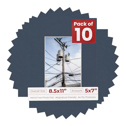 5x7 Mat for 8.5x11 Frame (10 Count)