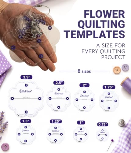 Flower Quilting Templates (8 Count)