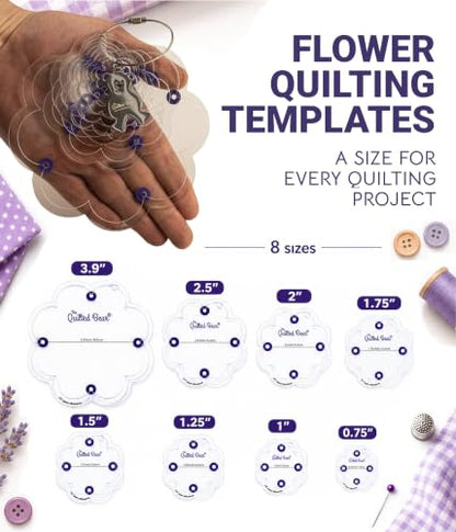 Flower Quilting Templates (8 Count)