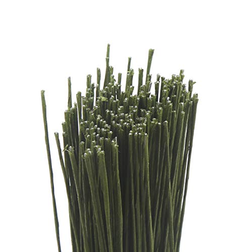 24 Gauge Dark Green Floral Wire Stem for Flower Arrangement Craft Supply
