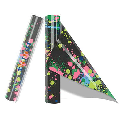 Blue Green Splash Heat Transfer Vinyl Roll