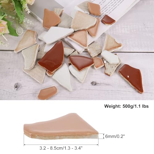 500g 1.1LB Irregular Ceramics Mosaic Tiles