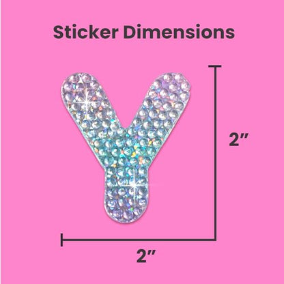 Sparkly Rhinestone Alphabet Letter Sticker Y