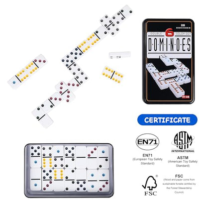 Double Six Dominoes Set