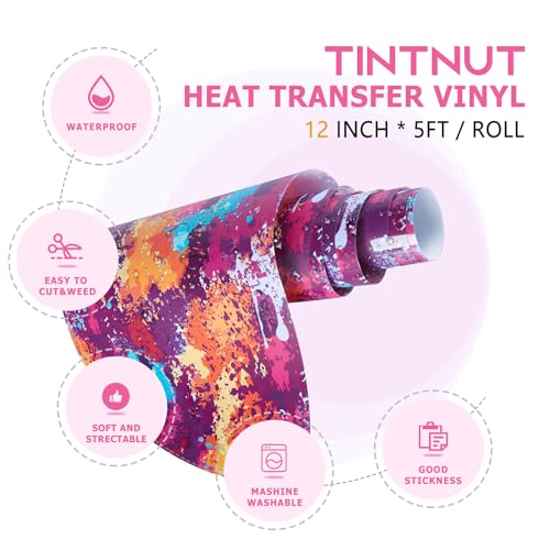 Dark Red Splash Heat Transfer Vinyl Roll