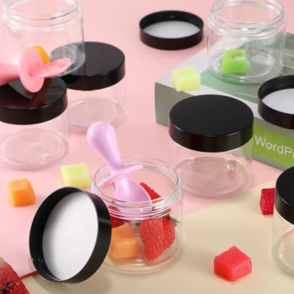 36 Pieces Plastic Jars with Lids Round Clear Container Leak Proof Airtight Cosmetic Small Empty Jars for Lotions Ointments Travel Toiletries Creams Make up Storage (36 Count)