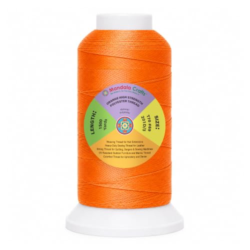 Orange Tex 70 Polyester Heavy Duty Thread for Upholstery