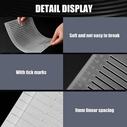 2 Pack Straight Line Stencil for Journaling Writing (4 Count)