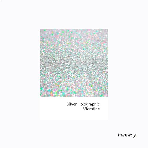 Resin Glitter Silver Holographic 100g Microfine (3.5274 Ounce)
